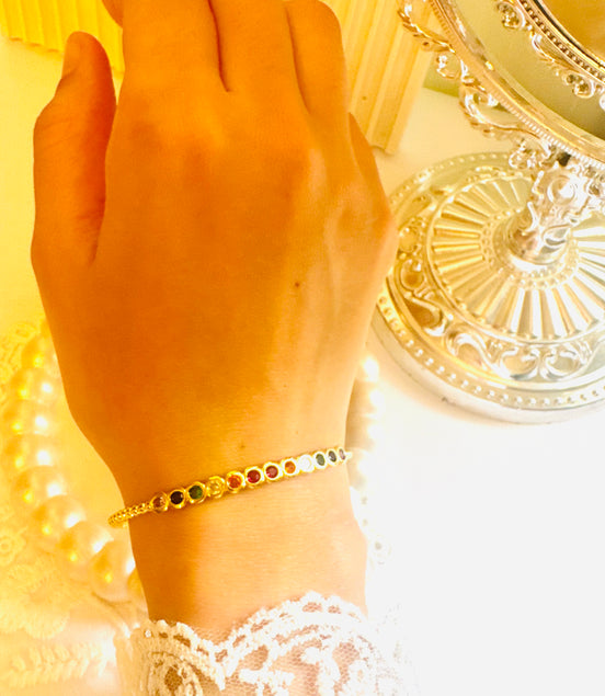 Rainbow circle bangle