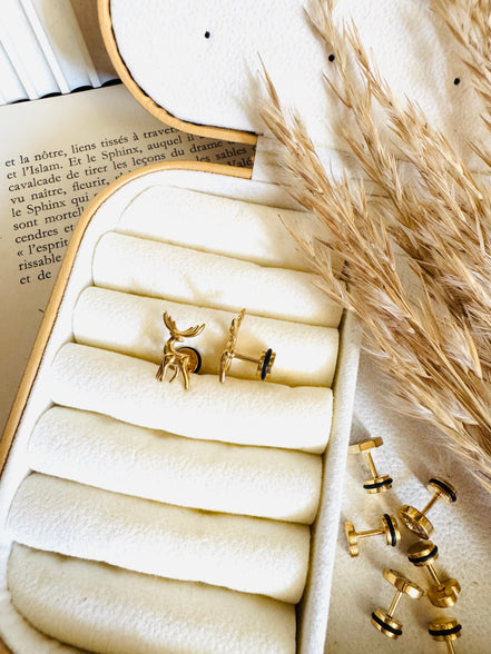 Gazelle ball back earring