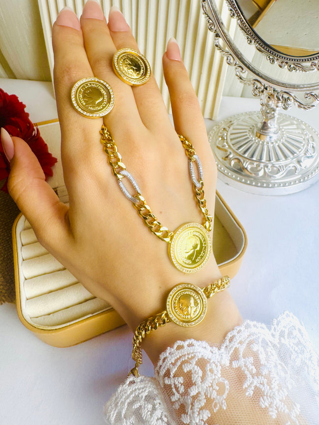 Coin set ( Necklace/bracelet/ earring)
