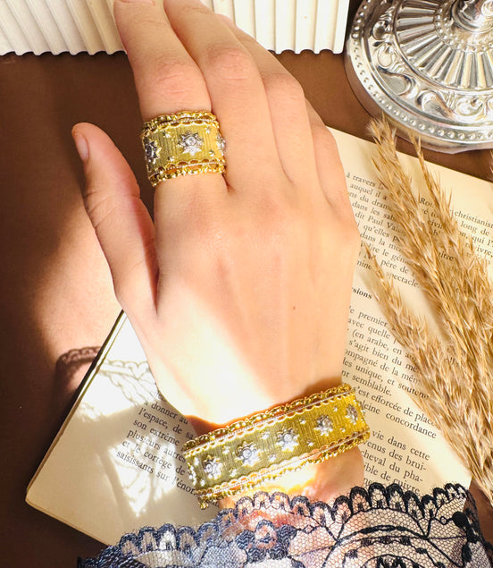 Luxury set ( bangle & ring ) free size