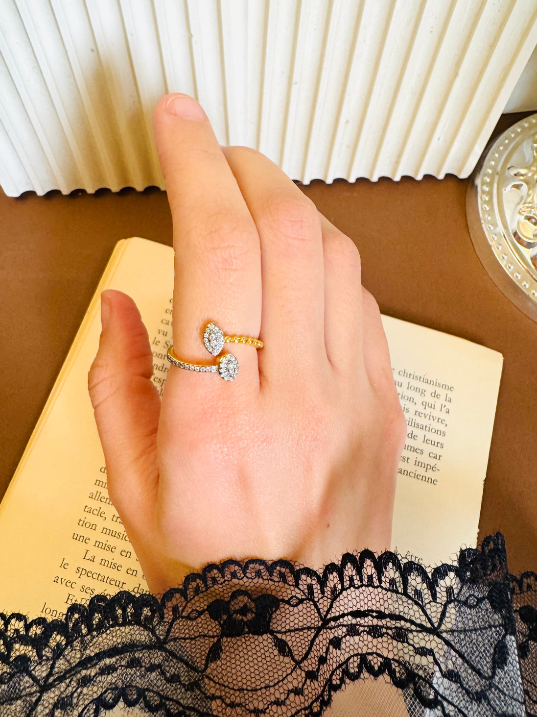 New zircon ring free size
