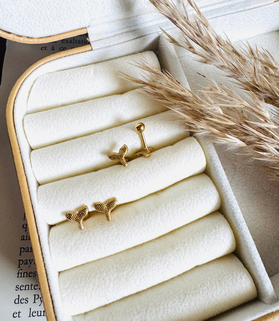 Mermaid tail ball back earring