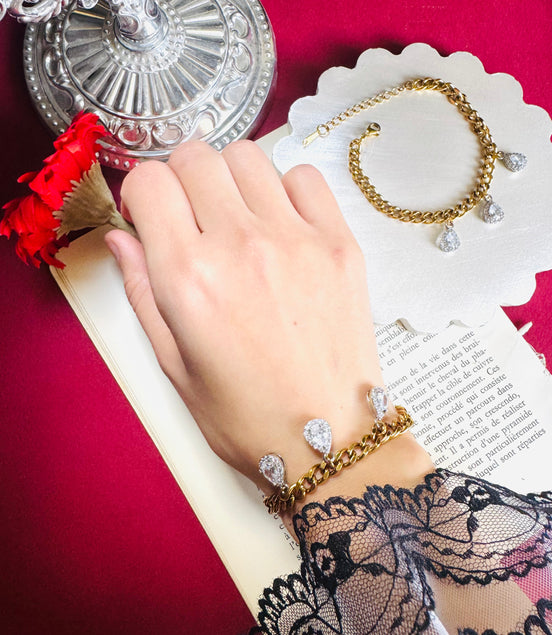 Tear zircon bracelet