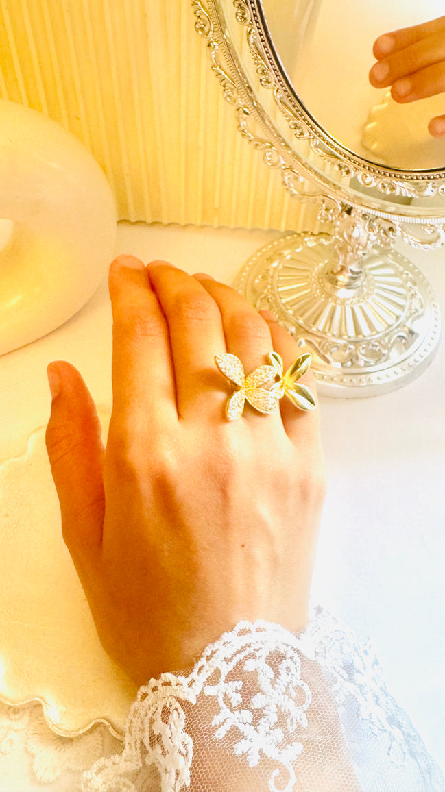 Flowers ring free size