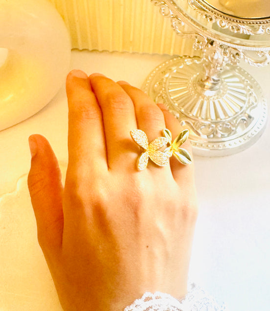 Flowers ring free size