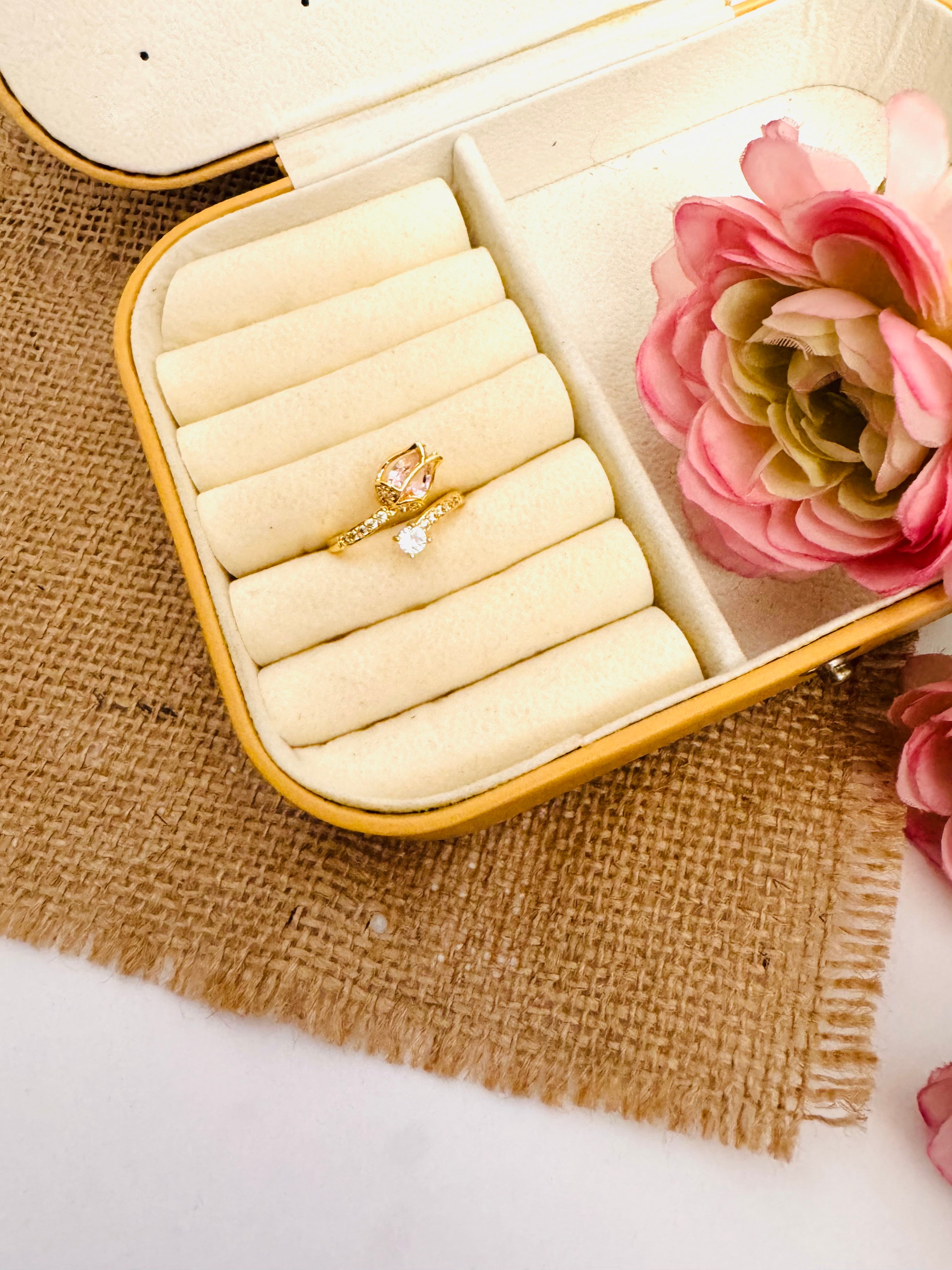 Pink tulip ring free size