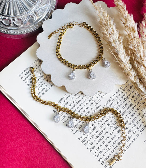 Tear zircon bracelet