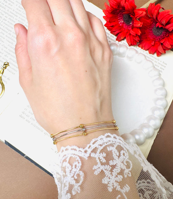 Three layer bracelet