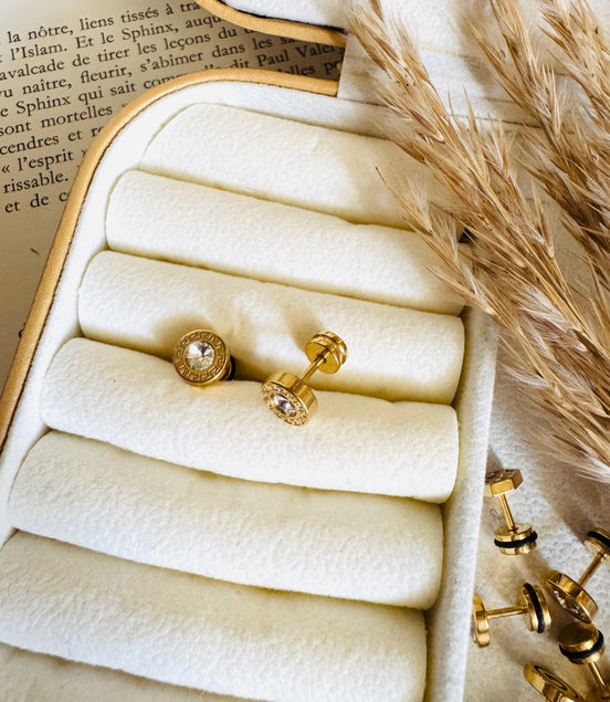 Gazelle ball back earring