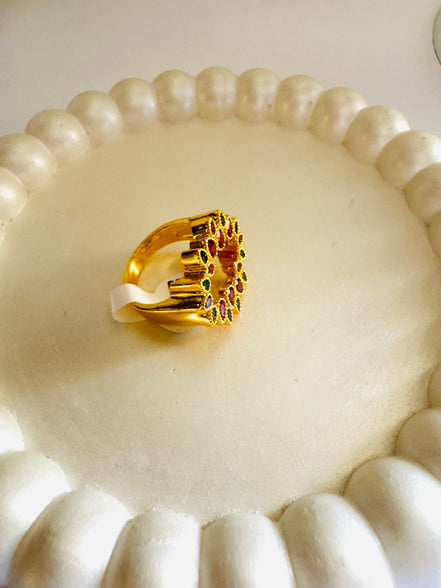 Red zircon ring