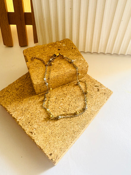 Double ball layer anklet