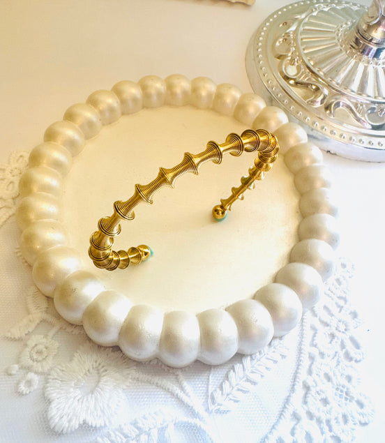 Bubble zigzag bangle