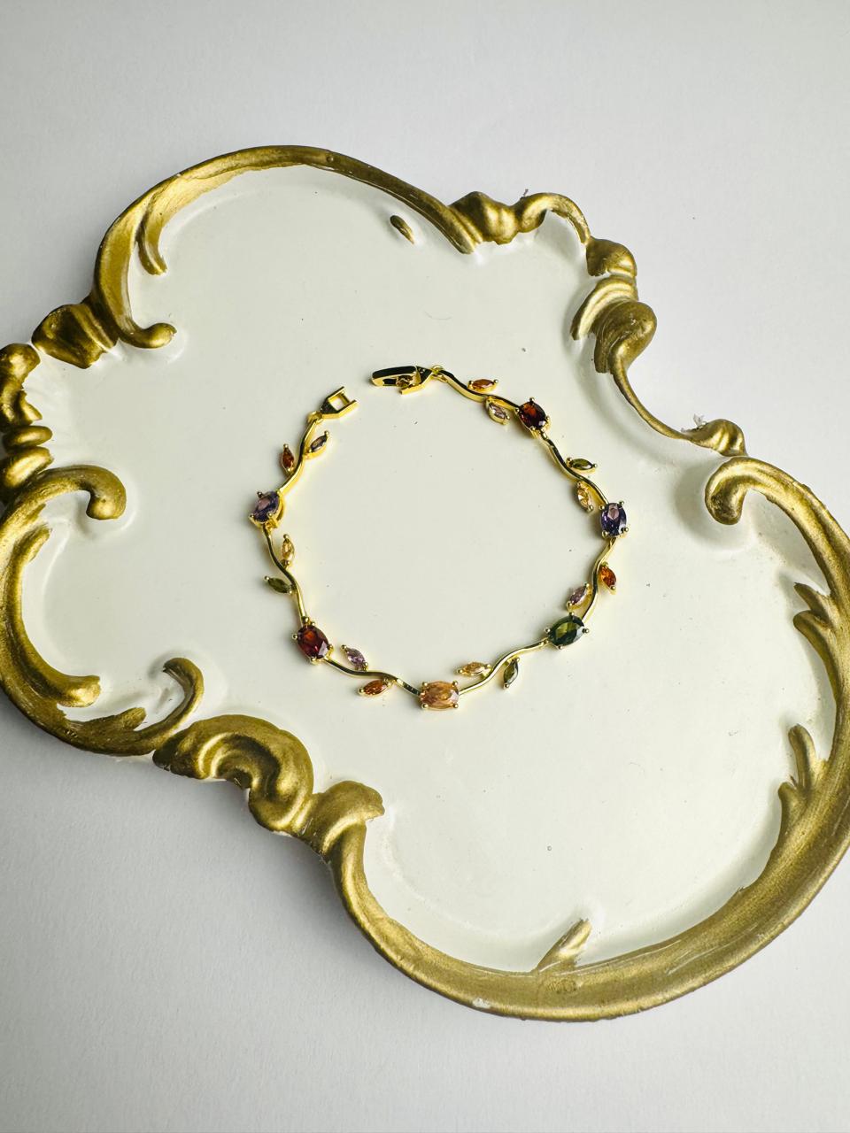 Rainbow tulip bracelet