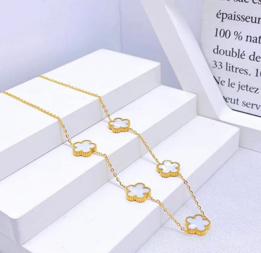 Van clef white necklace