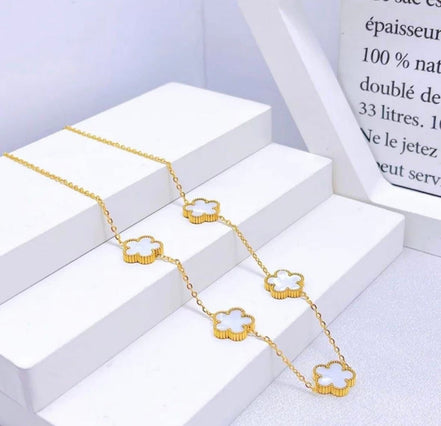 Van clef white necklace