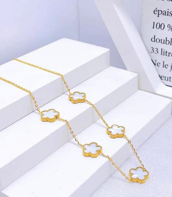 Van clef white necklace