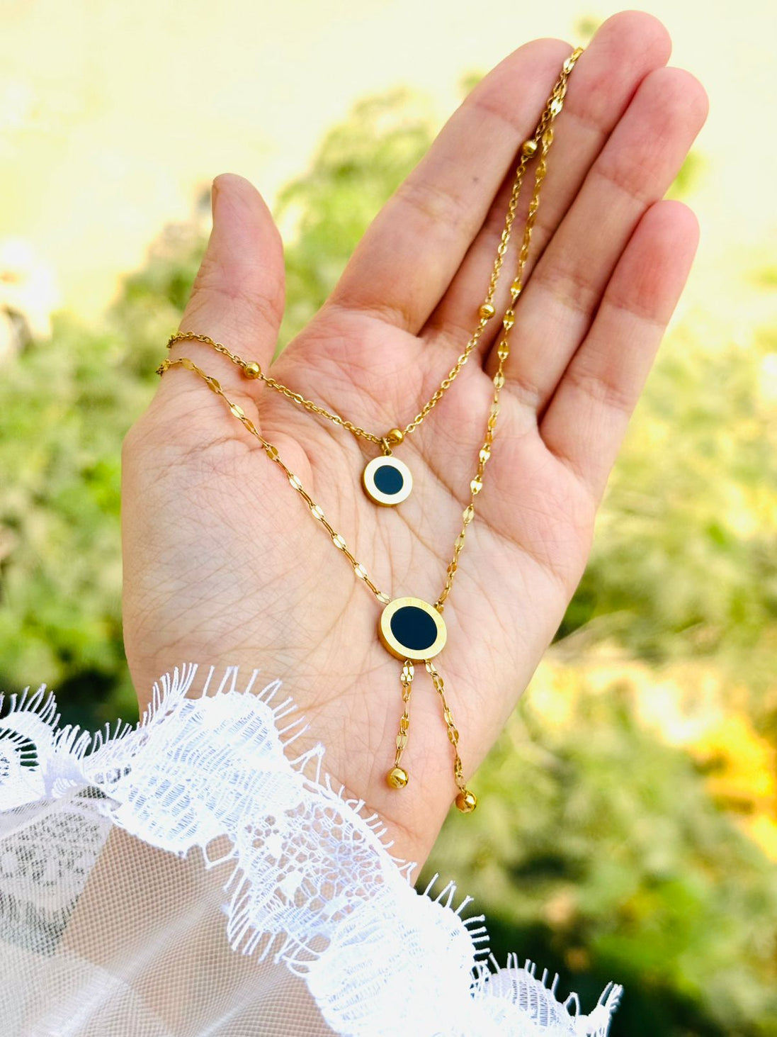 Double layer bulgari necklace