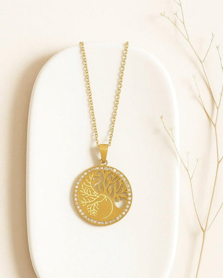 Tree golden necklace
