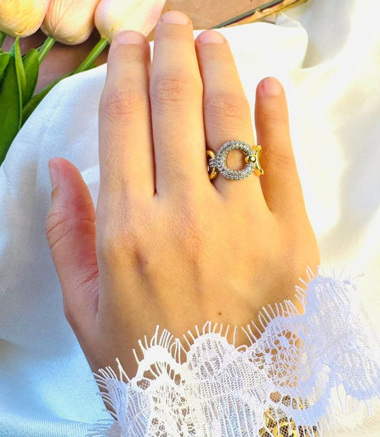 Circle Zircon ring