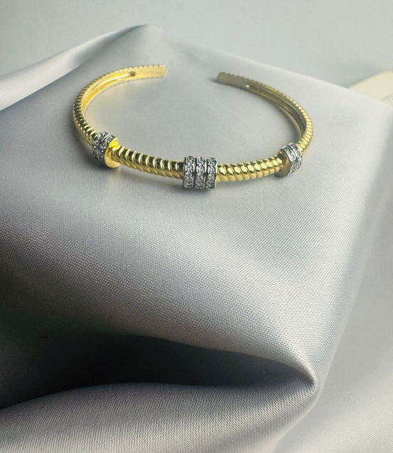 Rope zircon bangle