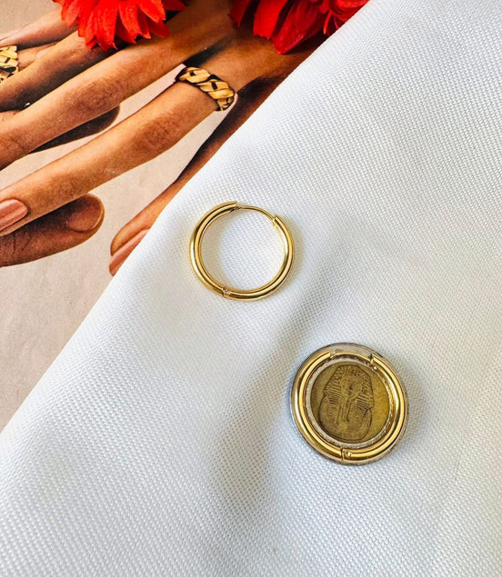 Large circle earring