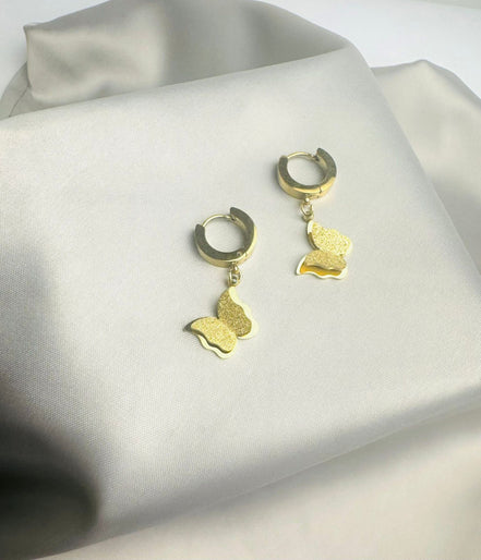 Butterfly ring earring