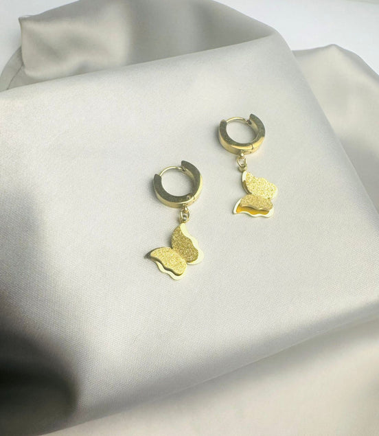 Butterfly ring earring