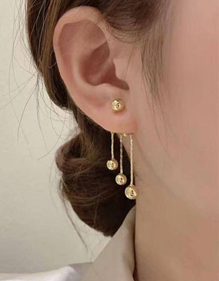 3 layer ball earring