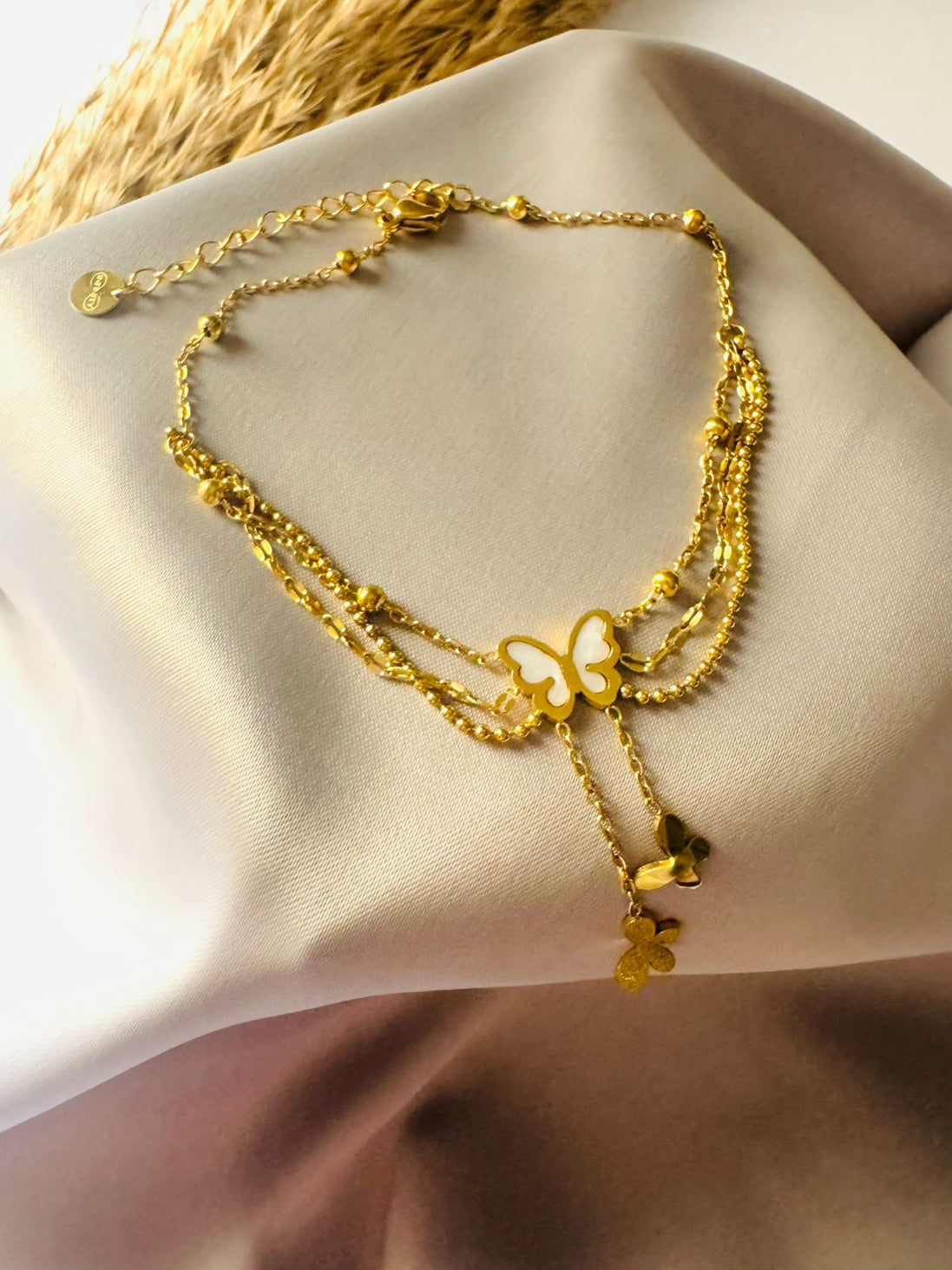 Butterfly anklet