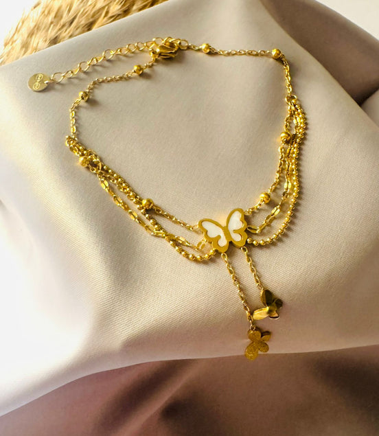 Butterfly anklet