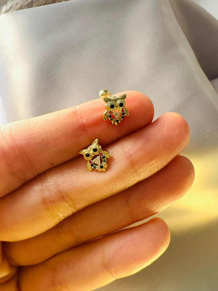 Owel ball back earring