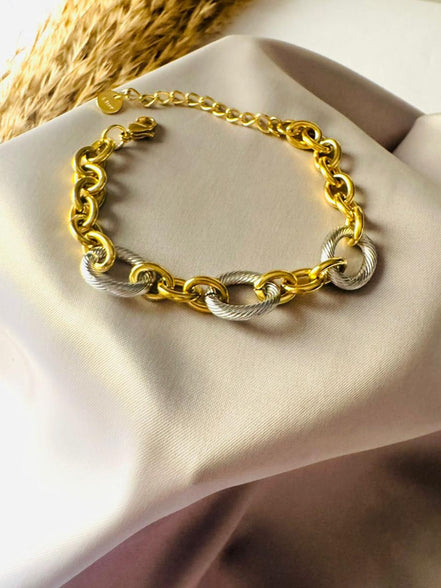 New Silver & gold bracelet