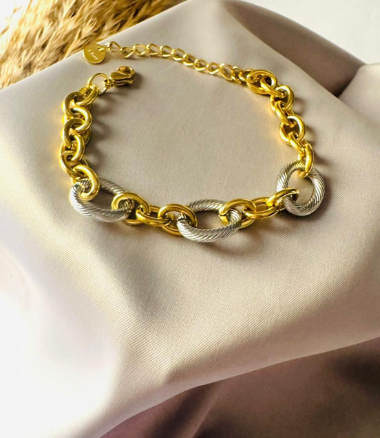 New Silver & gold bracelet