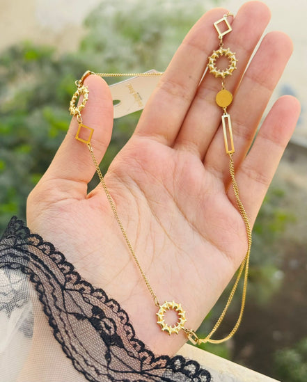 Long circle necklace