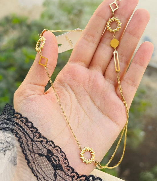 Long circle necklace