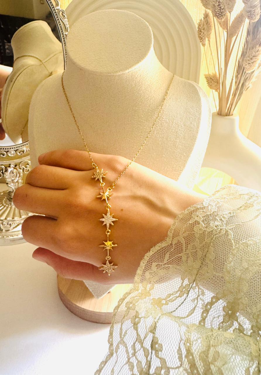 Long star necklace
